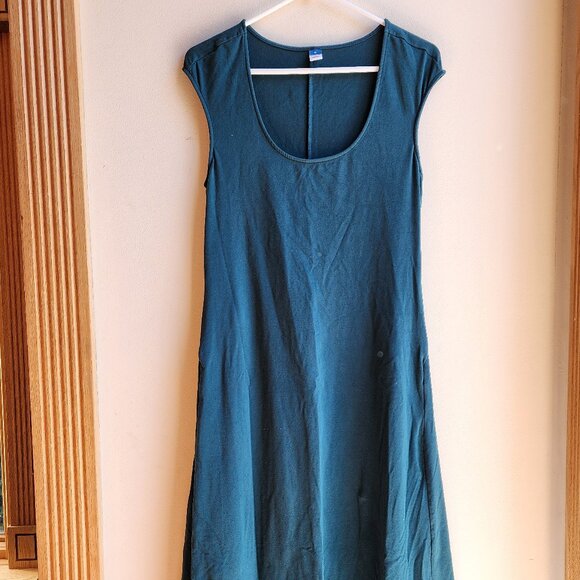 Old Navy Green/Teal Cap Sleeve Maxi Dress - Picture 8 of 14